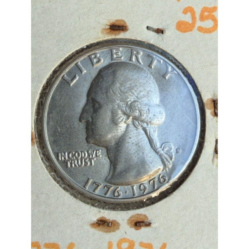 1776-1976 Washington Quarter 25C Denver Mint Business Strike Bicentennial Coin